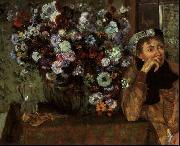 Edgar Degas Madame Valpincon with Chrysanthemums Spain oil painting reproduction